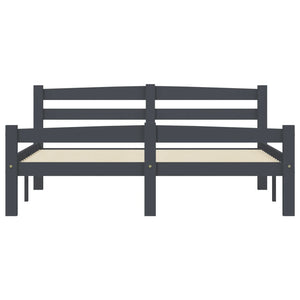 Giroletto Grigio Scuro in Legno Massello di Pino 140x200 cm 322092