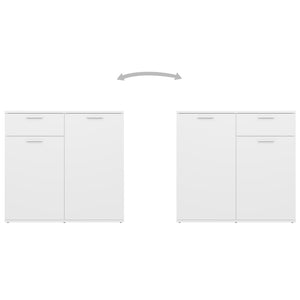 Credenza Bianca 80x36x75 cm in Legno Multistrato 805770