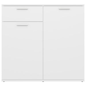 Credenza Bianca 80x36x75 cm in Legno Multistrato 805770