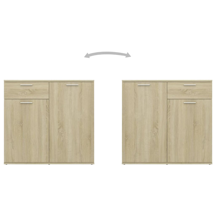 Credenza Rovere Sonoma 80x36x75 cm in Truciolato