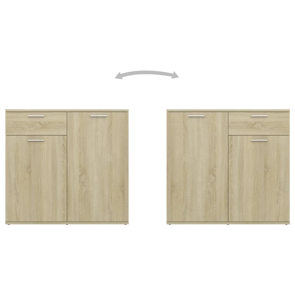 Credenza-Buffet-Armadio da cucina Rovere Sonoma 80x36x75 cm in Legno Multistrato