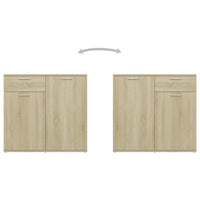 Credenza-Buffet-Armadio da cucina Rovere Sonoma 80x36x75 cm in Legno Multistrato