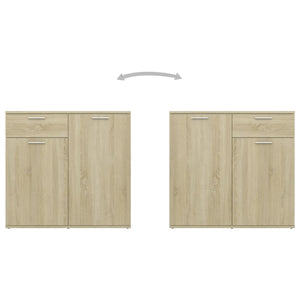 Credenza-Buffet-Armadio da cucina Rovere Sonoma 80x36x75 cm in Legno Multistrato