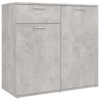 Credenza Grigio Cemento 80x36x75 cm in Legno Multistrato 805774