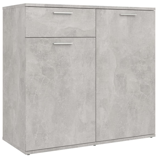 Credenza Grigio Cemento 80x36x75 cm in Legno Multistrato 805774