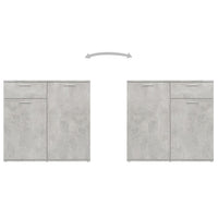 Credenza Grigio Cemento 80x36x75 cm in Legno Multistrato 805774