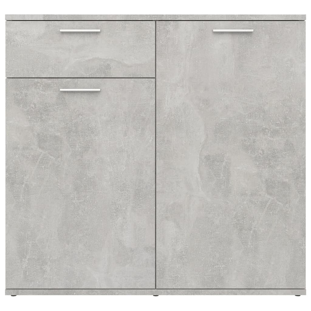 Credenza Grigio Cemento 80x36x75 cm in Legno Multistrato 805774
