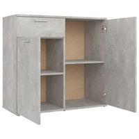 Credenza Grigio Cemento 80x36x75 cm in Legno Multistrato 805774