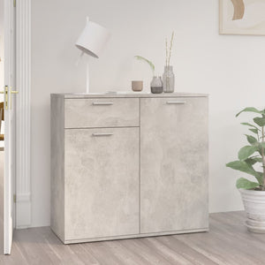 Credenza Grigio Cemento 80x36x75 cm in Legno Multistrato 805774