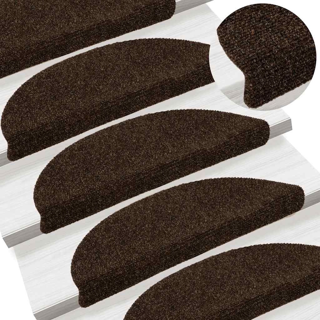 Tappetini Adesivi per Scale 5 pz Marroni 56x17x3 cm Agugliati cod mxl 64300