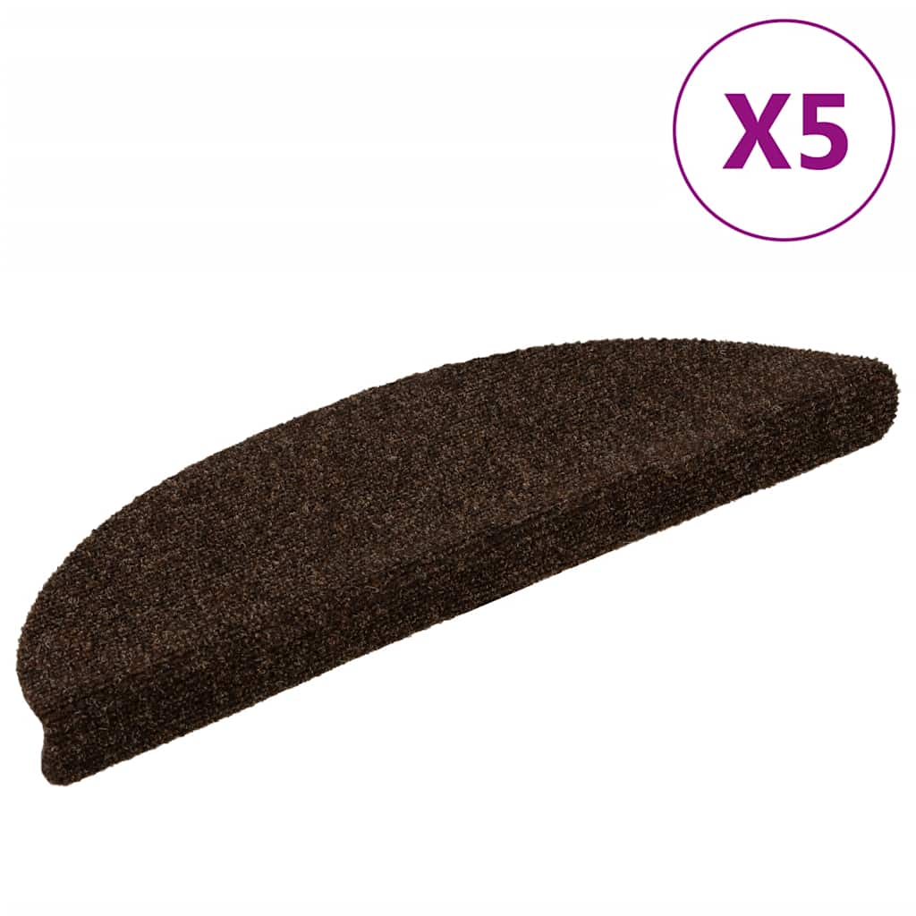 Tappetini Adesivi per Scale 5 pz Marroni 56x17x3 cm Agugliati cod mxl 64300