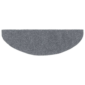 vidaXL Tappetini per scale autoadesivi 10 pz 65x21x4 cm Grigio chiaro Semicircolari Grandi