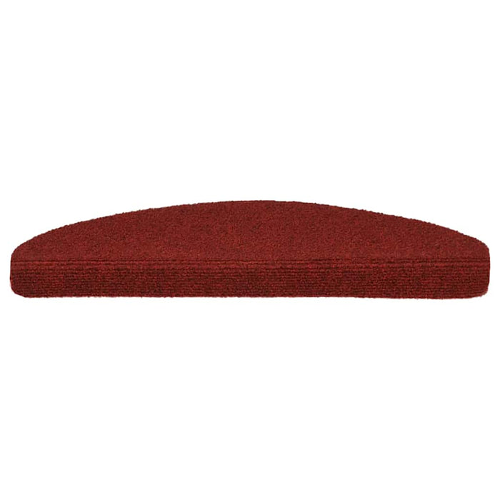 Tappetini per scale autoadesivi 5 pz 65x21x4 cm Bordeaux Rosso Semicircolari Grandi 149706