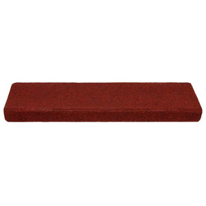 Tappetini per Scale 5 pz Bordeaux 65x21x4 cm Tessuto Agugliato