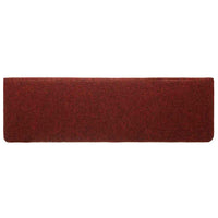 Tappetini per Scale Tessuto Agugliato 10 pz 65x25 cm Bordeaux cod mxl 58006