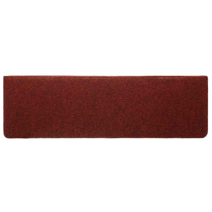 Tappetini per Scale Tessuto Agugliato 10 pz 65x21x4 cm Bordeaux 149731