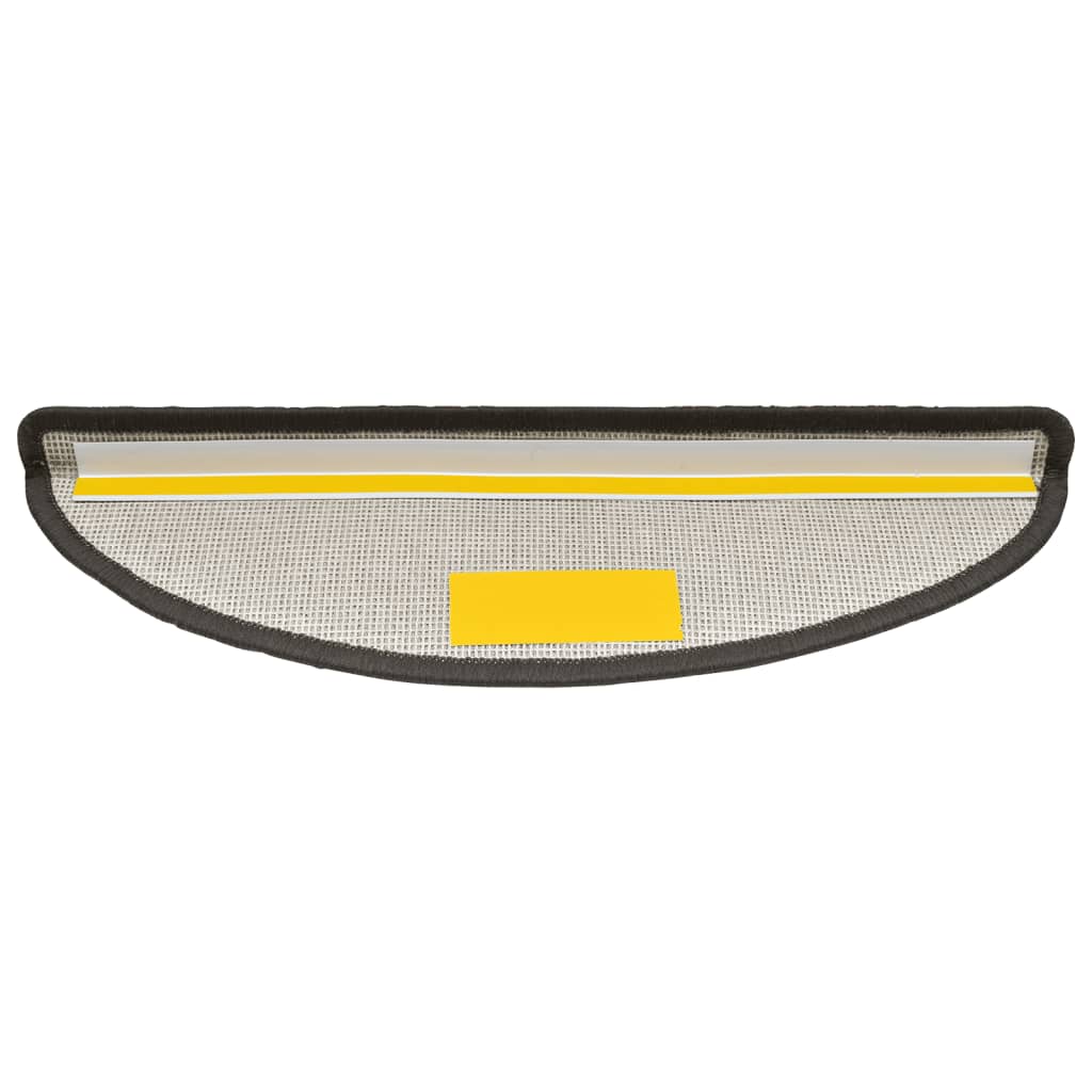 Tappetini per scale 10 pz 56x17x3 cm Grigio scuro Semicircolari 149737