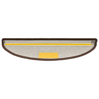 Tappetini per scale 10 pz 56x17x3 cm Marrone caffè Semicircolari 149743