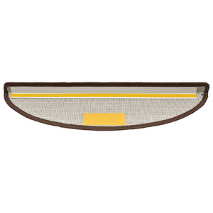 Tappetini per scale 10 pz 56x17x3 cm Marrone caffè Semicircolari 149743