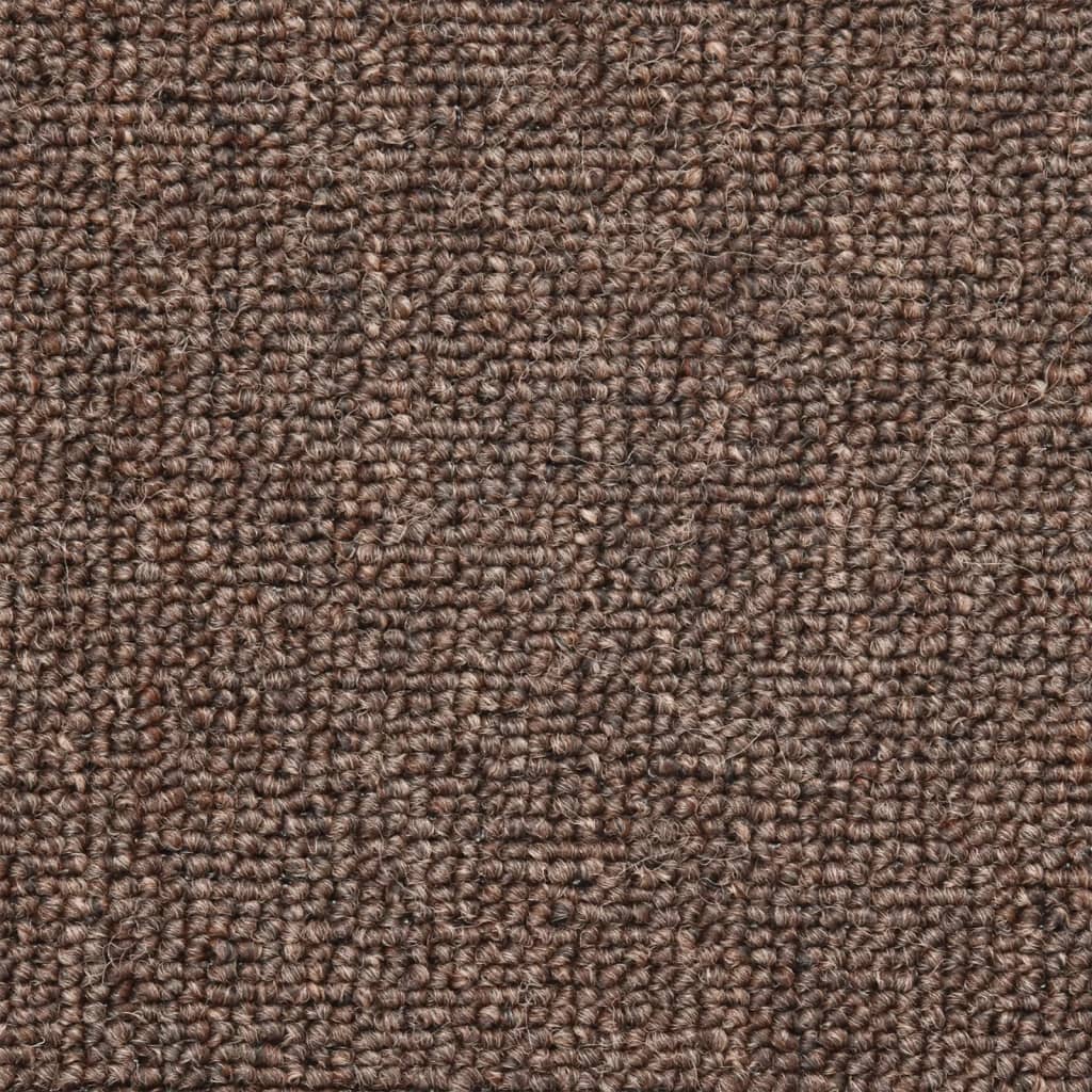 Tappetini per scale 10 pz 56x17x3 cm Marrone caffè Semicircolari 149743