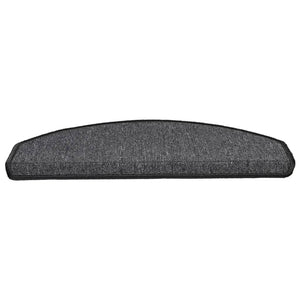 Tappetini per scale 10 pz 65x24x4 cm Antracite Semicircolari Grandi 149751