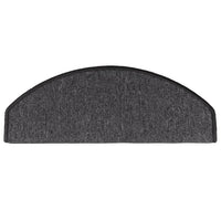 Tappetini per scale 10 pz 65x24x4 cm Antracite Semicircolari Grandi 149751
