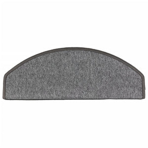 Tappetini per scale 10 pz 65x24x4 cm Grigio scuro Semicircolari Grandi 149753