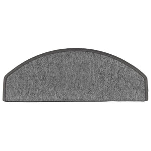 Tappetini per scale 10 pz 65x24x4 cm Grigio scuro Semicircolari Grandi 149753