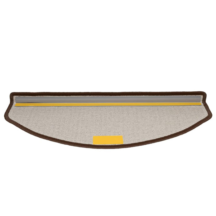 Tappetini per scale 10 pz 65x24x4 cm Marrone caffè Semicircolari Grandi 149759