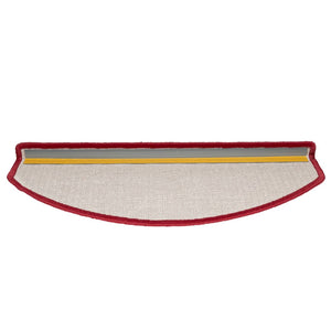 Tappetini per scale 10 pz 65x24x4 cm Bordeaux Semicircolari Grandi 149761