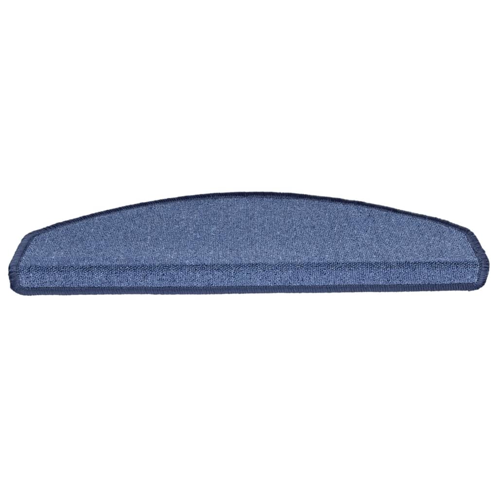 vidaXL Tappetini per scale 10 pz 65x24x4 cm Blu Semicircolari Grandi