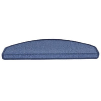 vidaXL Tappetini per scale 10 pz 65x24x4 cm Blu Semicircolari Grandi