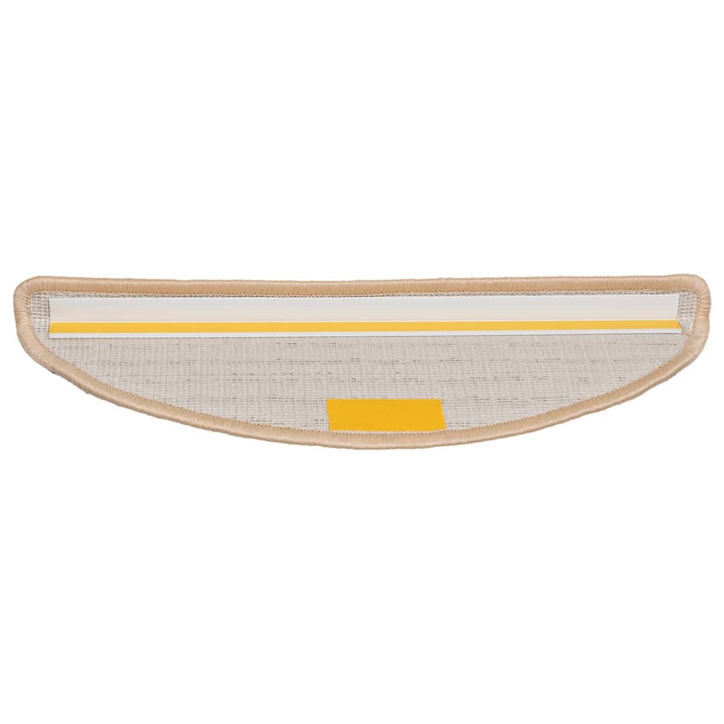 Tappetini per scale 10 pz 56x17x3 cm Crema Semicircolari 149791