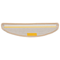 Tappetini per scale 10 pz 56x17x3 cm Crema Semicircolari 149791