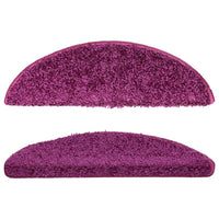 Tappetini per scale 10 pz 56x17x3 cm Viola Semicircolari 149793