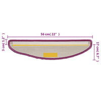 Tappetini per Scale 10 pz 56x20 cm Viola cod mxl 67631