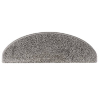 Tappetini per scale 10 pz 65x21x4 cm Grigio Semicircolari Grandi 149799