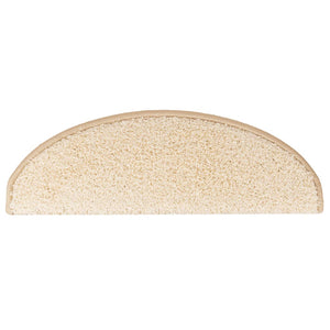 Tappetini per scale 10 pz 65x21x4 cm Crema Semicircolari Grandi 149807