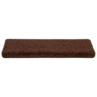Tappetini per scale 10 pz 65x21x4 cm Marrone Bordo rettangolare 149821