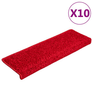 Tappetini per Scale 10 pz 65x25 cm Rosso cod mxl 61893