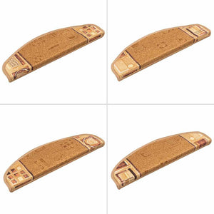 Tappetini per Scale Autoadesivi 5 pz 65x21x4 cm Beige