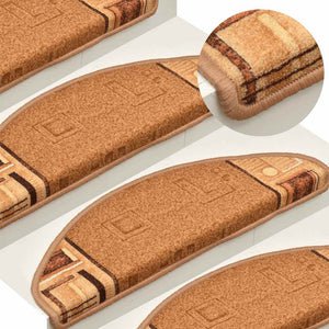 Tappetini per Scale Autoadesivi 10 pz 65x21x4 cm Beige 149833