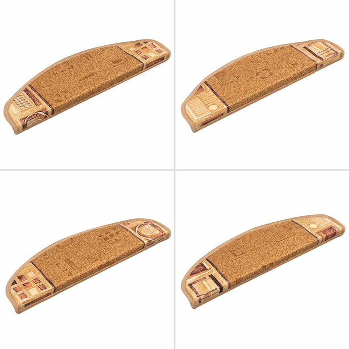 Tappetini per Scale Autoadesivi 10 pz 65x21x4 cm Beige 149833