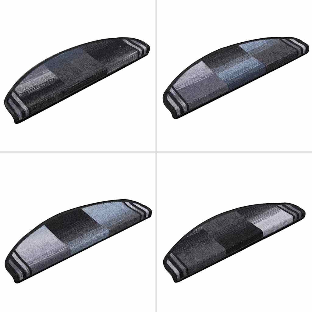 Tappetini per Scale Autoadesivi 5 pz 65x21x4 cm Nero e Grigio