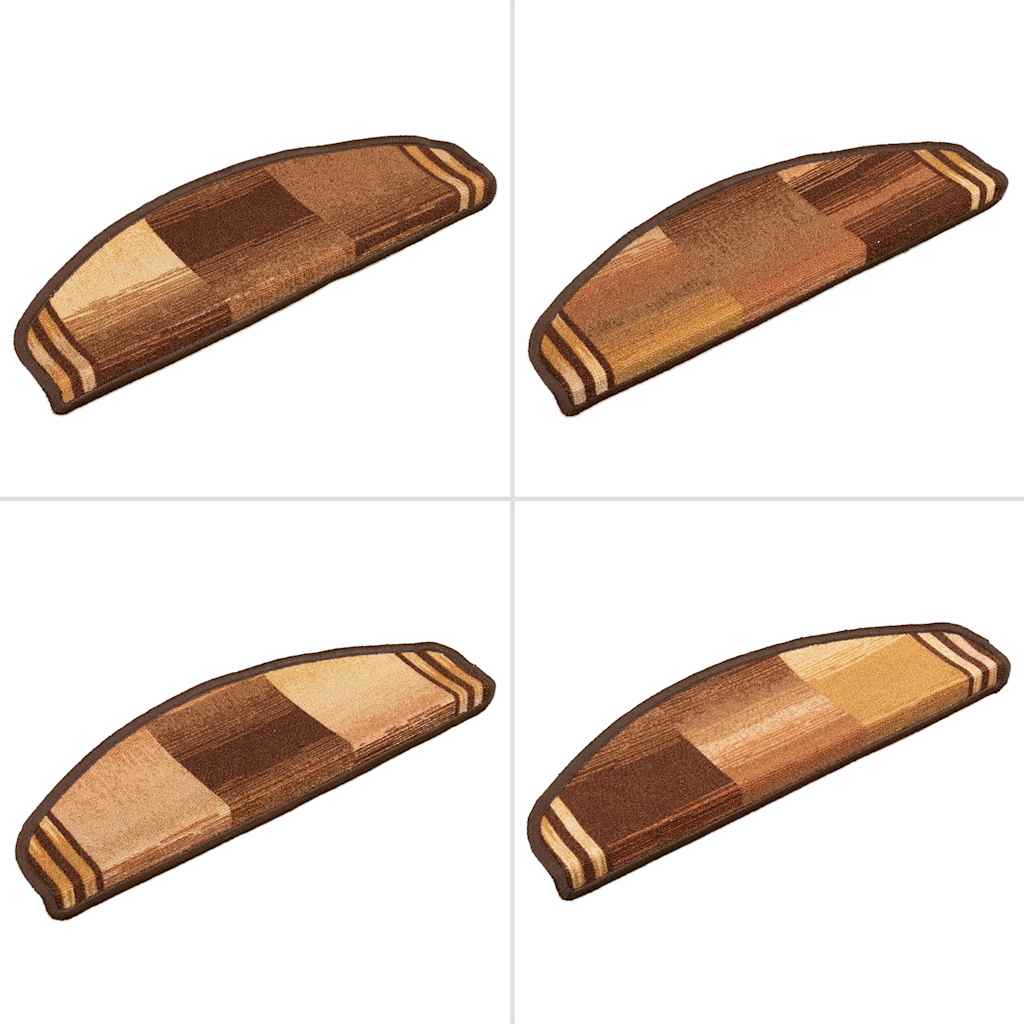 Tappetini per Scale Autoadesivi 10pz 65x21x4 cm Marroni 149837