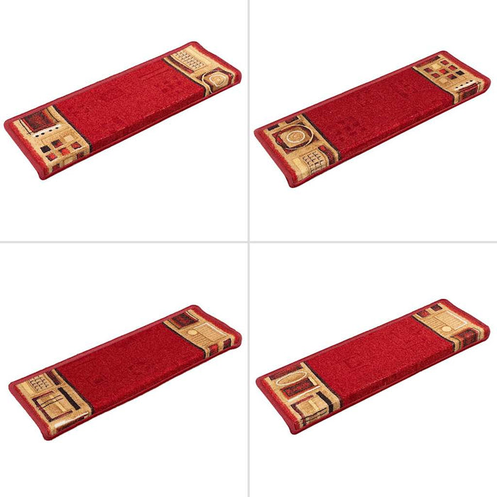 Tappetini per Scale Autoadesivi 10 pz 65x21x4 cm Rossi