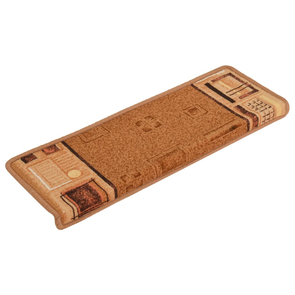 Tappetini per Scale Autoadesivi 10 pz 65x21x4 cm Beige 149841