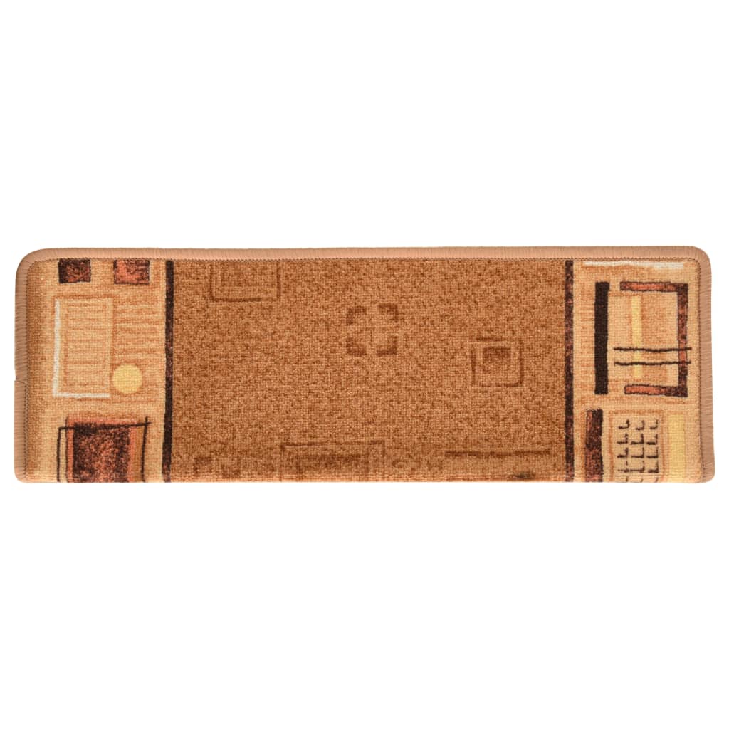 Tappetini per Scale Autoadesivi 10 pz 65x21x4 cm Beige 149841