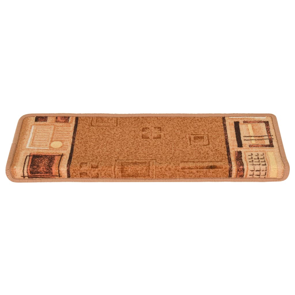 Tappetini per Scale Autoadesivi 10 pz 65x21x4 cm Beige 149841