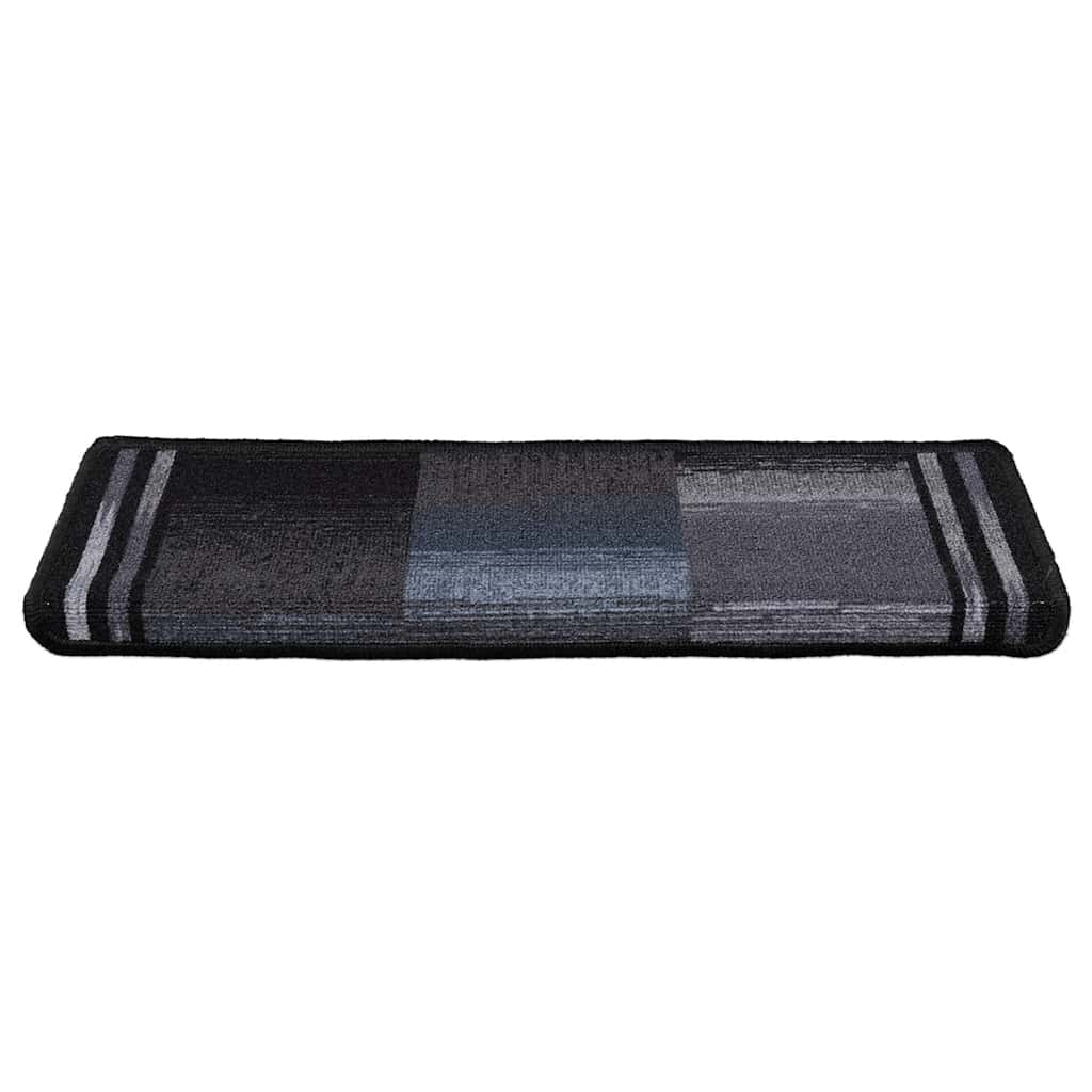 Tappetini per Scale Autoadesivi 10 pz 65x25 cm Nero e Grigio cod mxl 75104